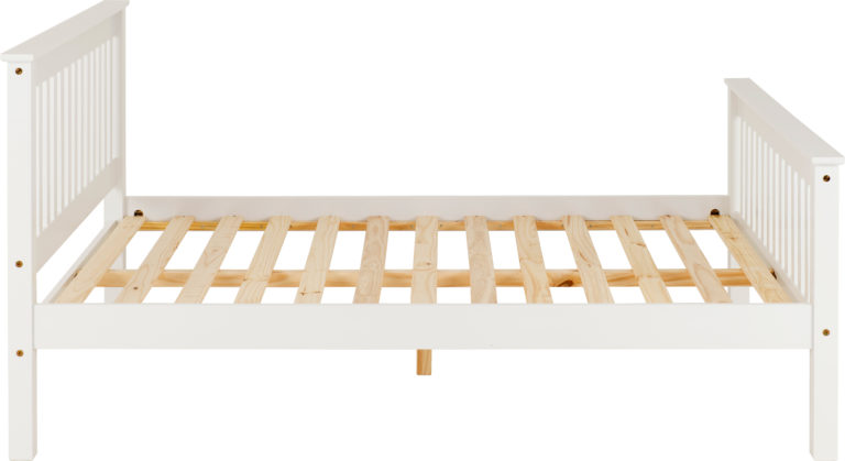 The 4ft Monaco Bedstead (High Foot End) white - Image 3