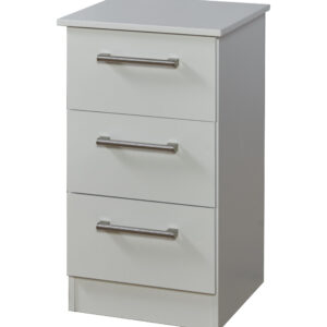Destiny 3 Drawer Bedside chest white (13D)