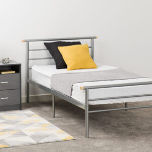 3ft Orion Silver Bedstead