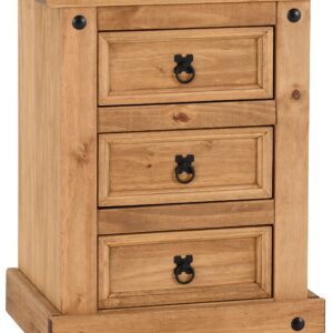 Corona 3 Drawer Bedside chest (13D)