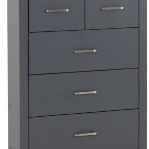 Portland grey 3+2 Drawer wide chest (3+2)