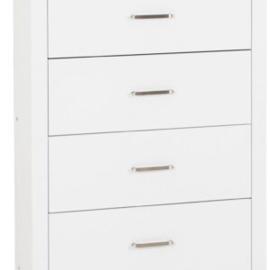 Portland white 4 Drawer wide chest (34D)