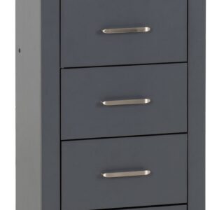Portland grey 5 Drawer narrow chest (15D)