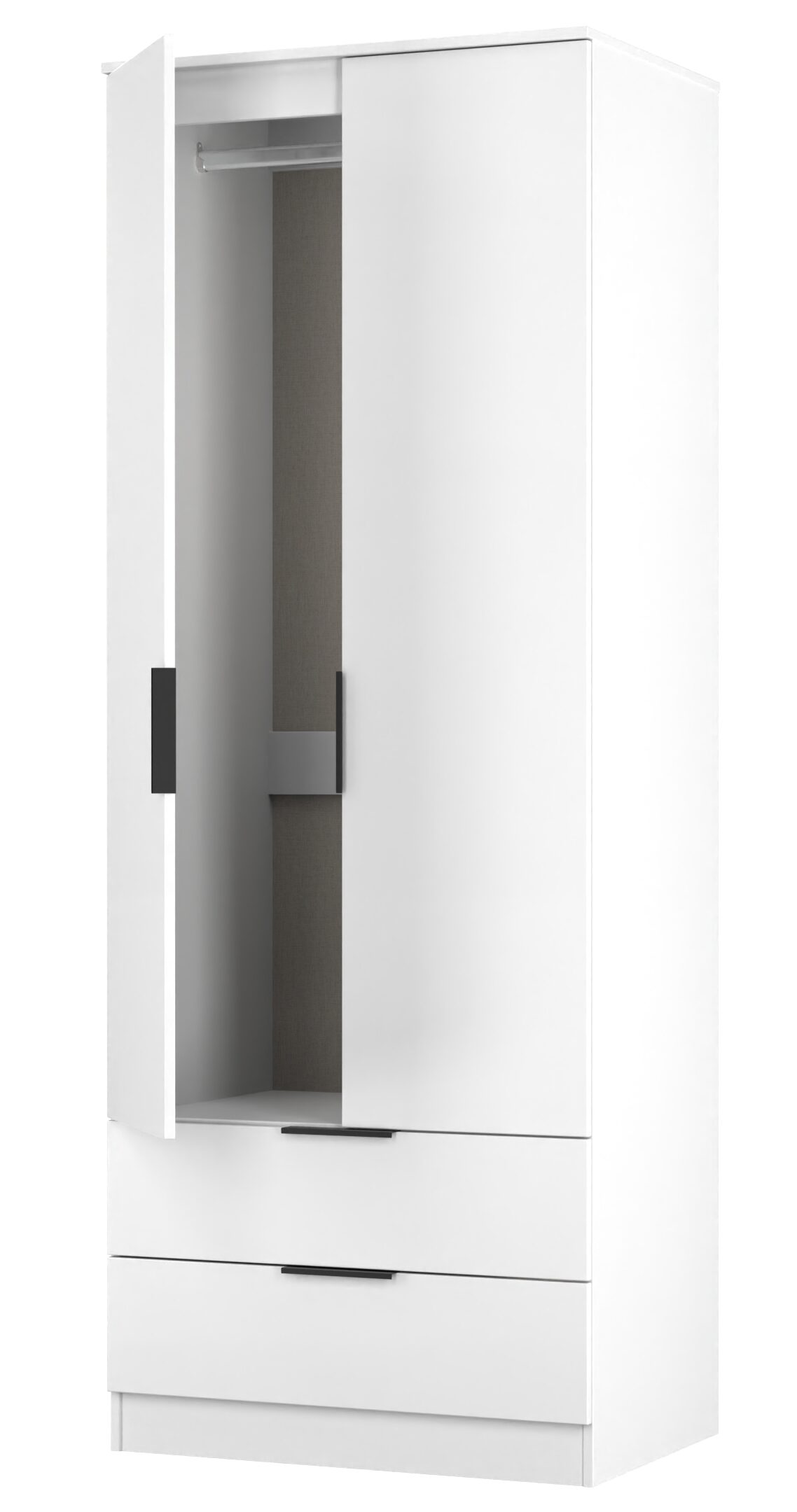 Erin 2 Door 2 Drawer wardrobe white (CDOT)