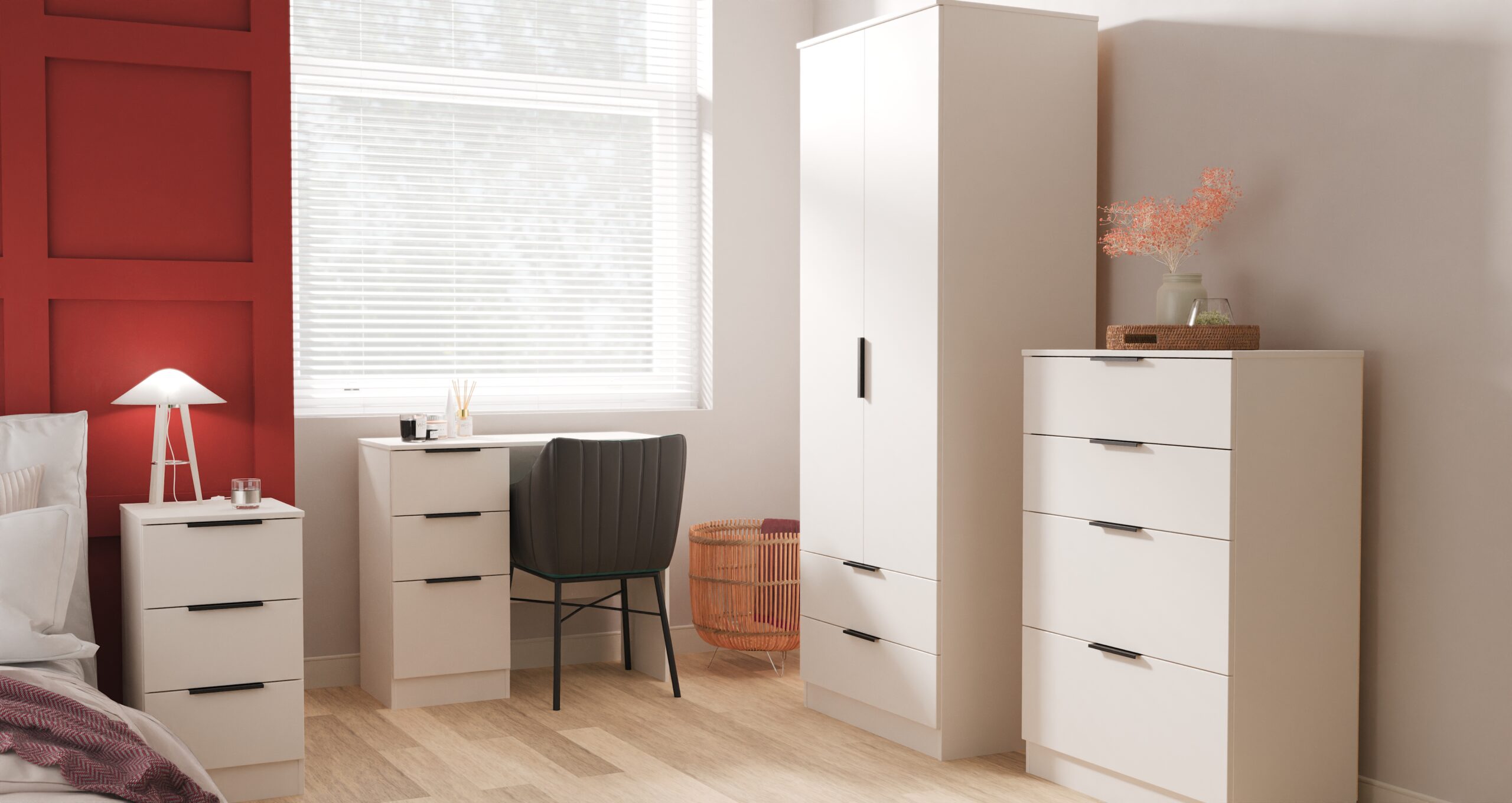 Erin 3 Drawer Dressing Table white (DTs) - Image 4