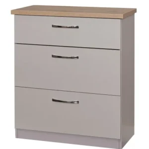 Siena 3 Drawer wide/deep chest grey ash (33DD)