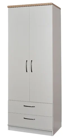 Siena 2 Door 2 Drawer wardrobe grey ash (CDOT)