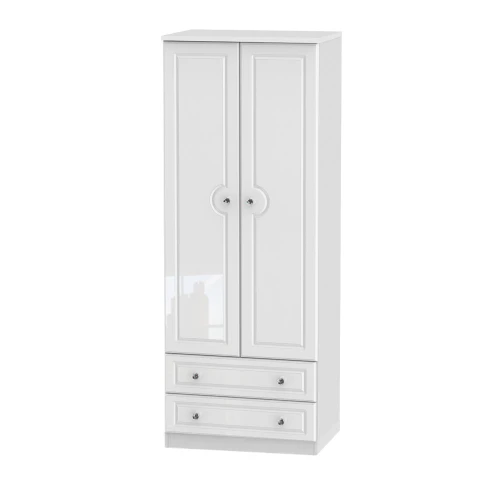 Libra 2 Door 2 Drawer wardrobe High Gloss (CDOT)
