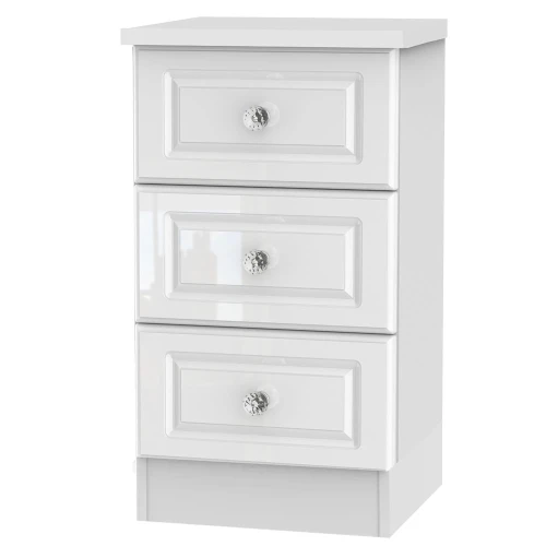 Libra 3 Drawer Bedside chest High Gloss (13D)