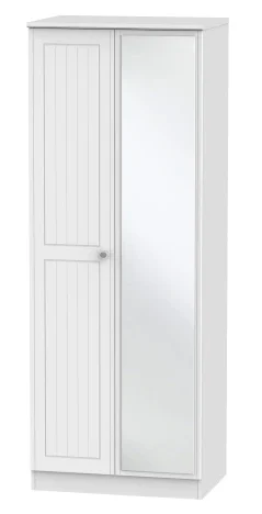 Miami 2 Door wardrobe with mirror white (30HTM)