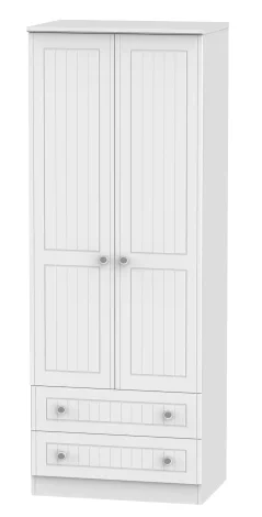 Miami 2 Door 2 Drawer wardrobe white (CDOT)
