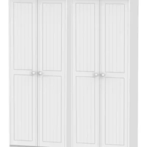 Miami 4 Door wardrobe white (60HT)