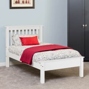 The 3ft Monaco Bedstead (Low Foot End) white