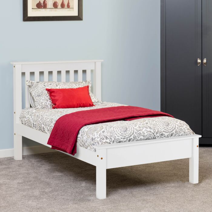 The 4ft Monaco Bedstead (Low Foot End) white - Image 3