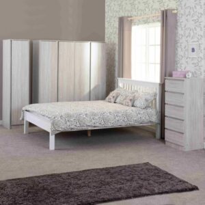 The 5ft Monaco Bedstead (Low Foot End) white